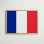 France National Flag Poster i ekram – inramad konsttryck för stilren inredning hos Bozetto