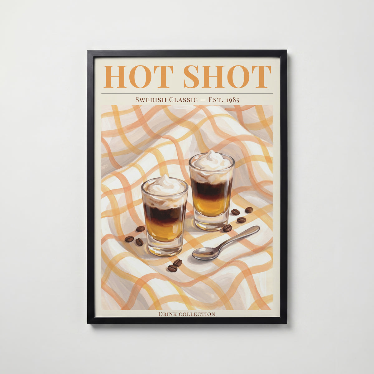 Two Hot Shots Please i svart ram på vägg – köp enkelt hos Bozetto affisch i hög kvalitet