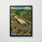 Partille Arena i svart ram på vägg – köp enkelt hos Bozetto affisch i hög kvalitet