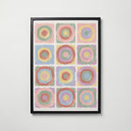 Wassily Kandinsky Concentric Circles in Pastel Poster – svart ram