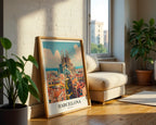 The Barcelona poster visualiserad på vägg – se rätt storlek med mockup från Bozetto