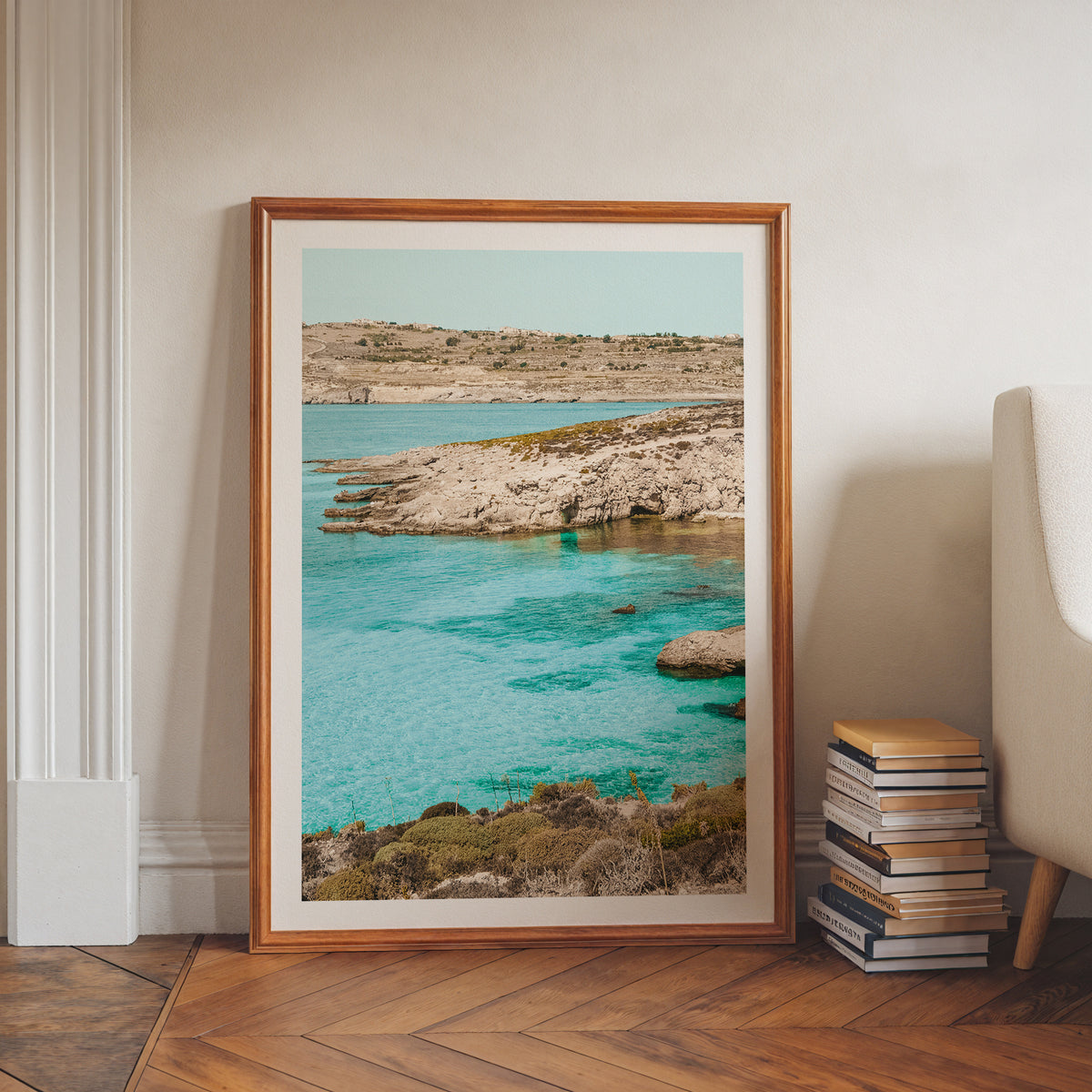 Turquoise Coastal View – affisch med stilfullt motiv från Bozetto i hög kvalitet