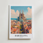 The Barcelona – stilfullt konsttryck från Bozetto, tryckt på matt finpapper i hög tryckkvalitet
