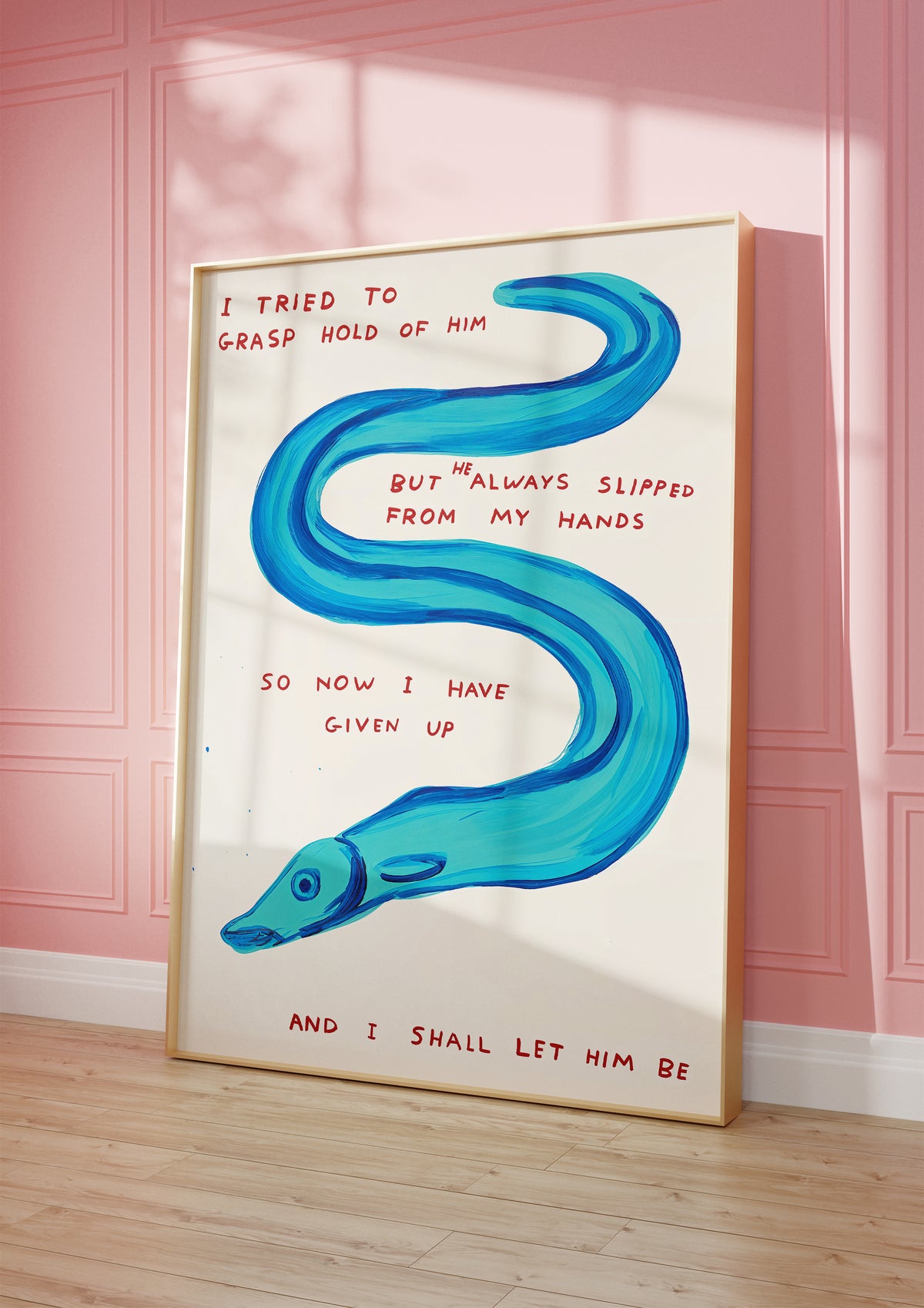 Slipping Eel poster visad rakt fram – Bozetto affisch i hög tryckkvalitet i hög tryckkvalitet