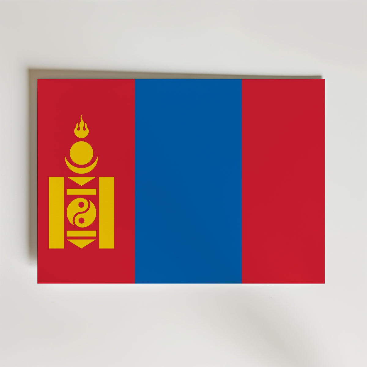 Mongolia National Flag Poster – modern konst och stilren konsttryck för hemmet hos Bozetto