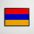 Armenia National Flag Poster i svart ram – stilren konsttryck som väggdekor från Bozetto