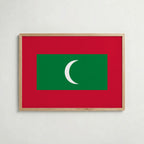 Maldives National Flag Poster i ekram – inramad konsttryck för stilren inredning hos Bozetto