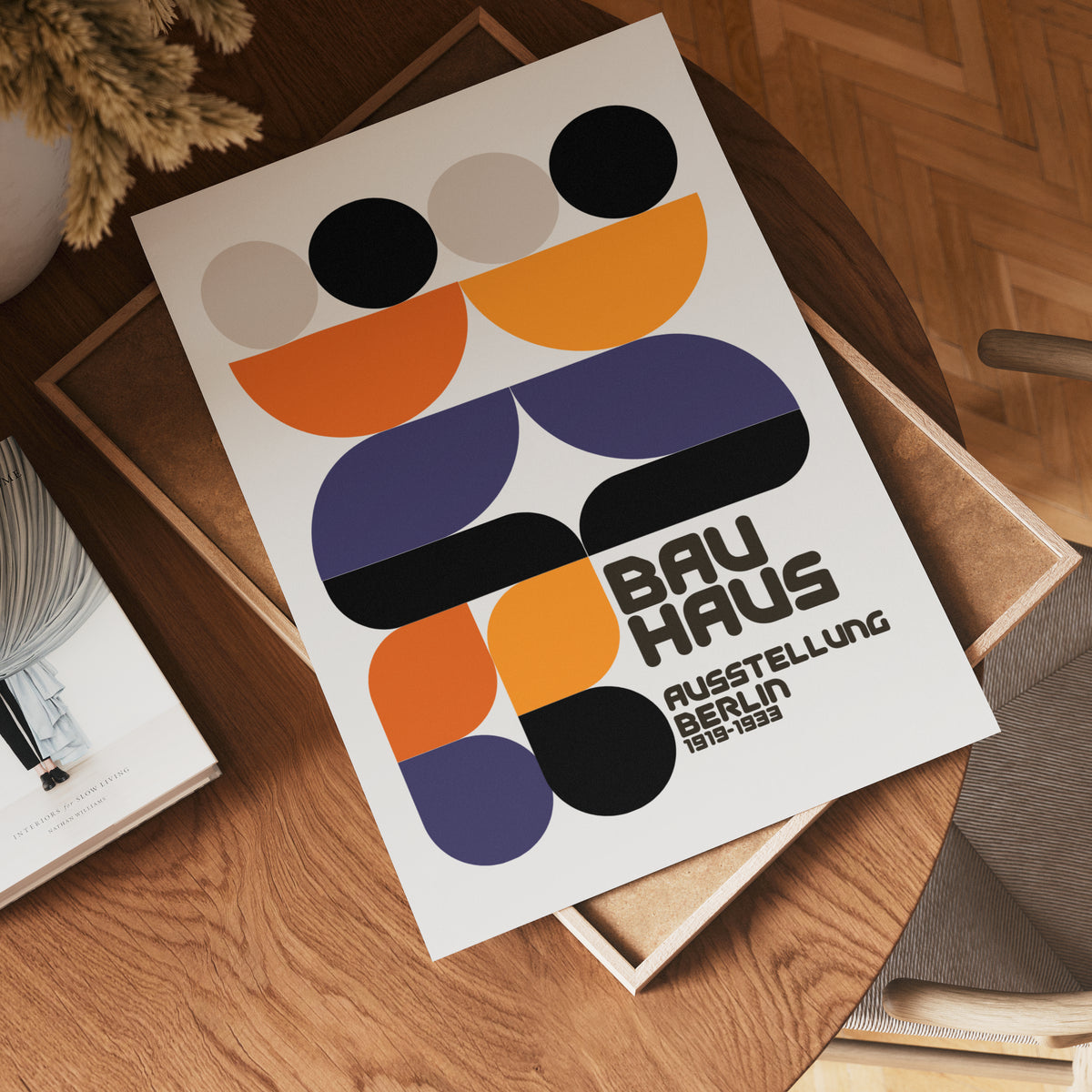 Bauhaus Berlin Exhibition – affisch med stilfullt motiv från Bozetto i hög kvalitet