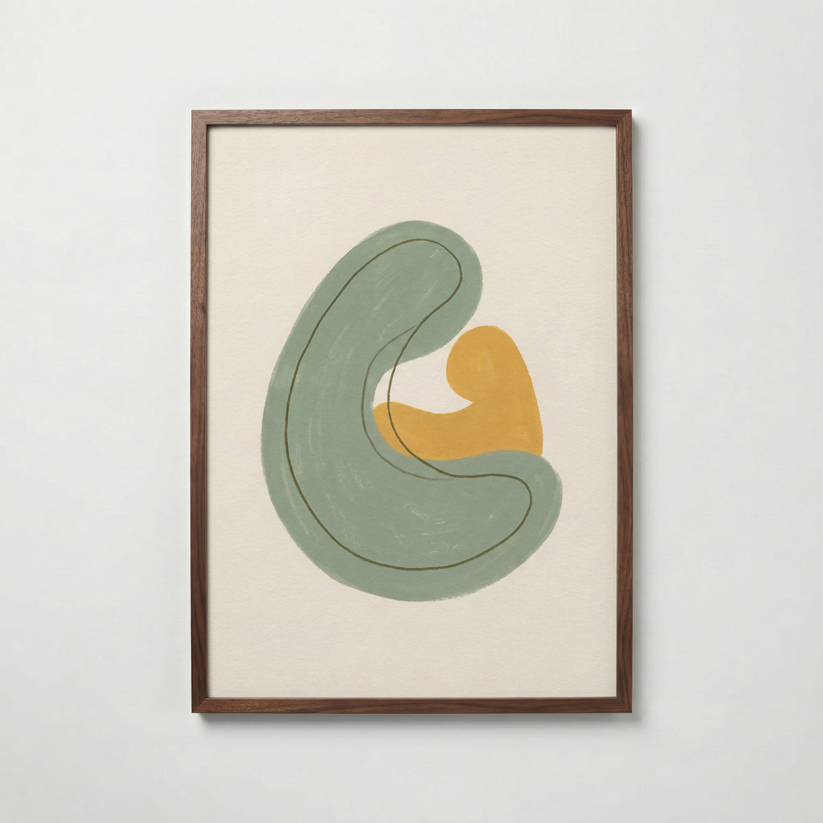 Abstract Embrace Sage Poster – valnötsram