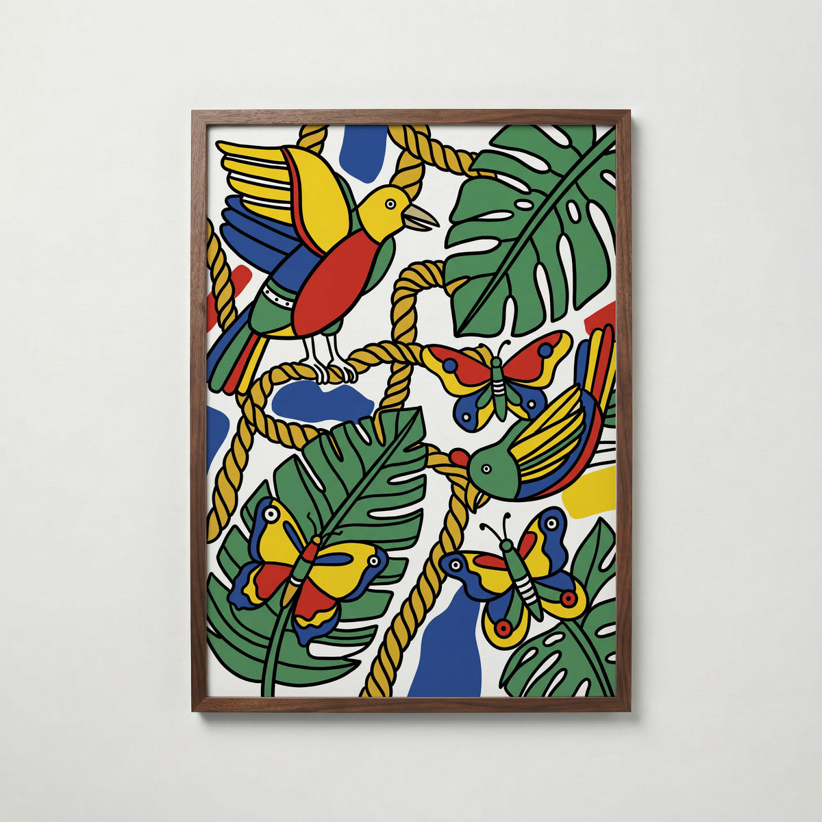 Fernand Leger Birds and Butterflies Poster – valnötsram