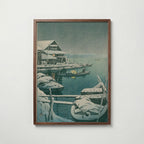 Hasui Kawase Snow at Mukojima 1931 Poster – valnötsram