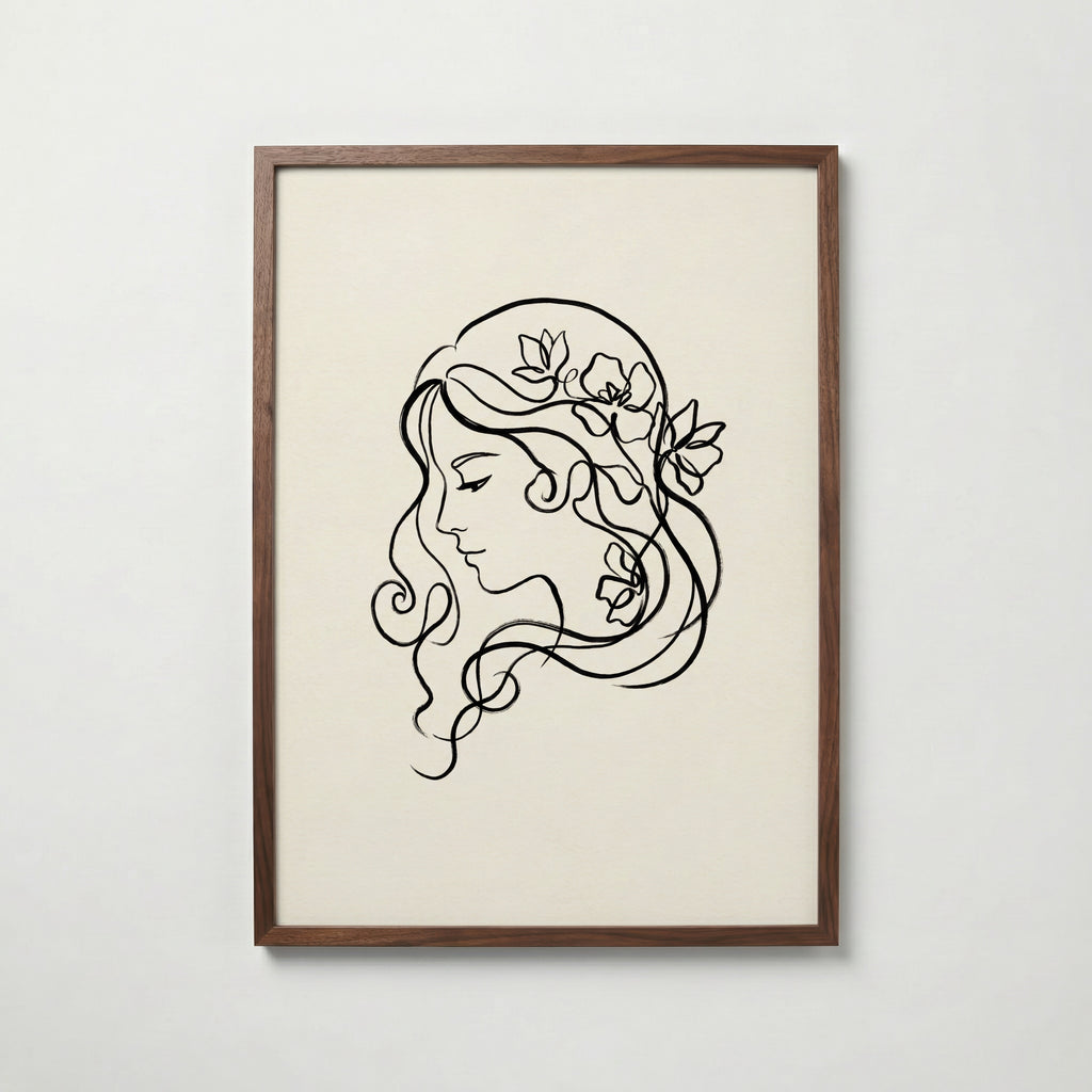 Henri Matisse Lady with Flowers Poster – valnötsram