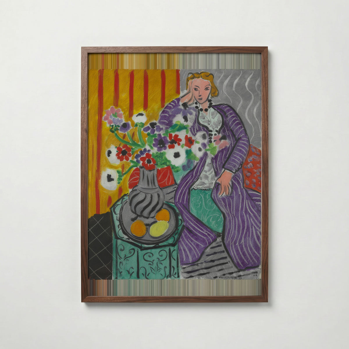 Henri Matisse Purple Robe and Anemones 1937 Poster – valnötsram