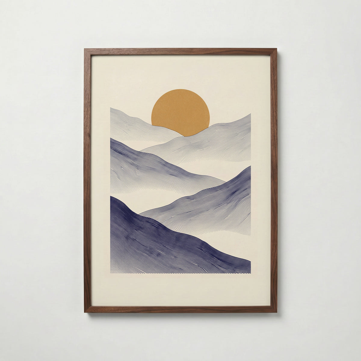 Indigo Mountains Poster – valnötsram