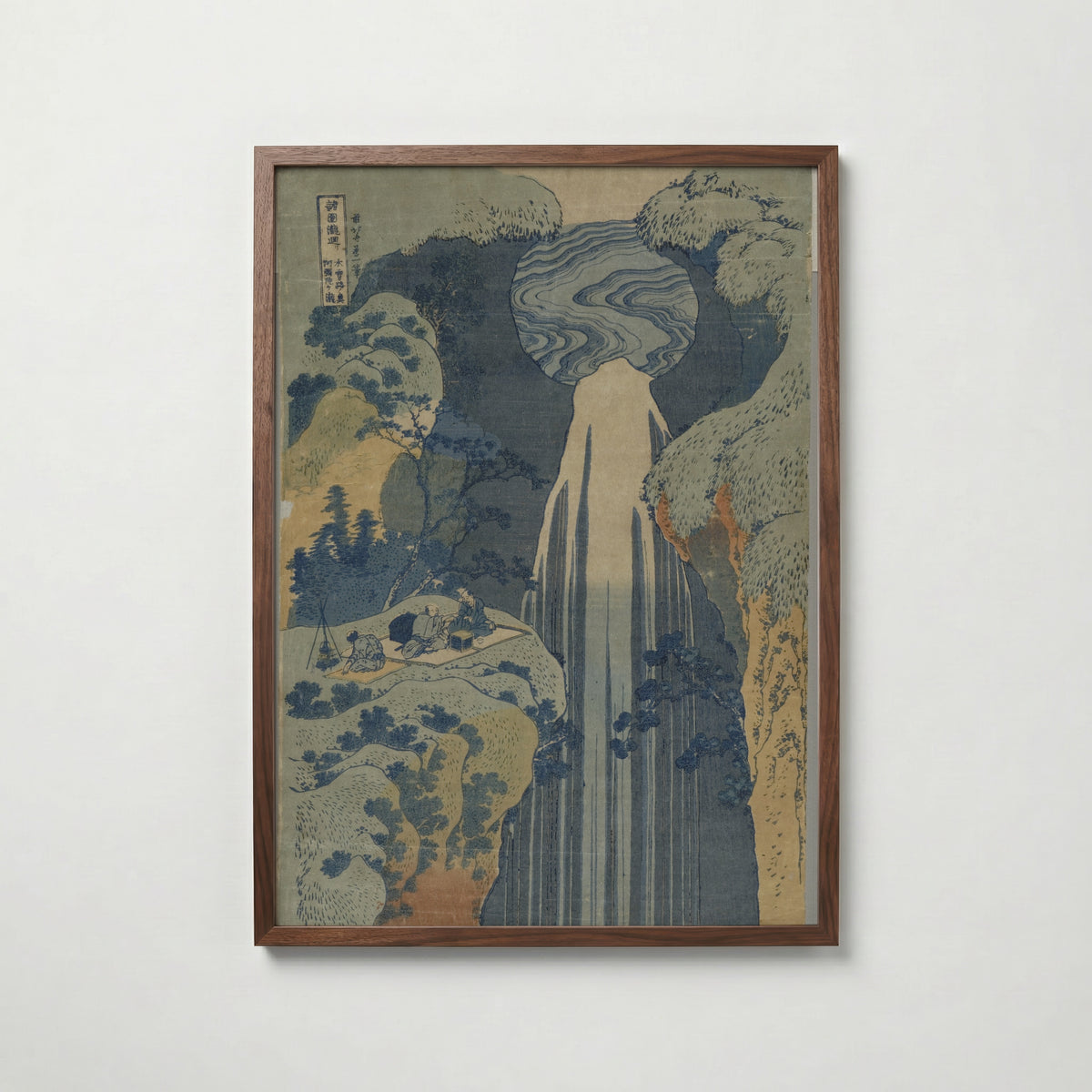 Katsushika Hokusai Amida Falls 1834 Poster – valnötsram