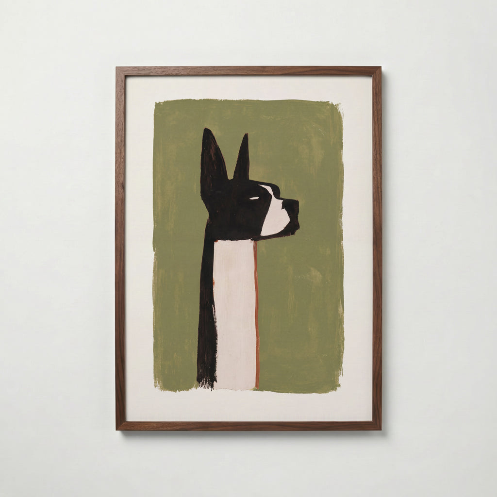 Minimal Boston Terrier Poster – valnötsram