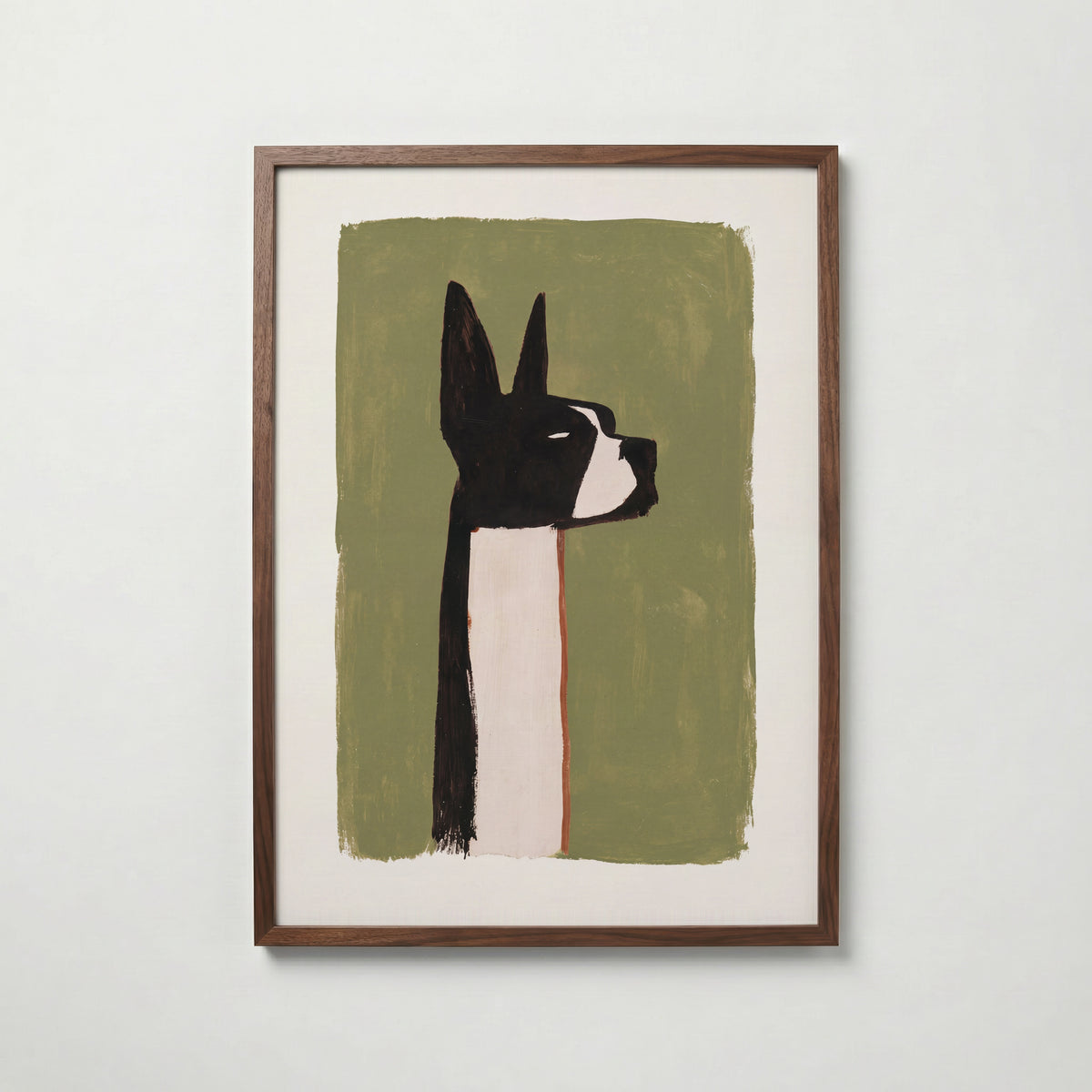 Minimal Boston Terrier Poster – valnötsram