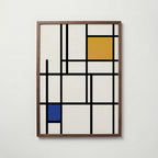 Piet Mondrian Quiet Composition Poster – valnötsram