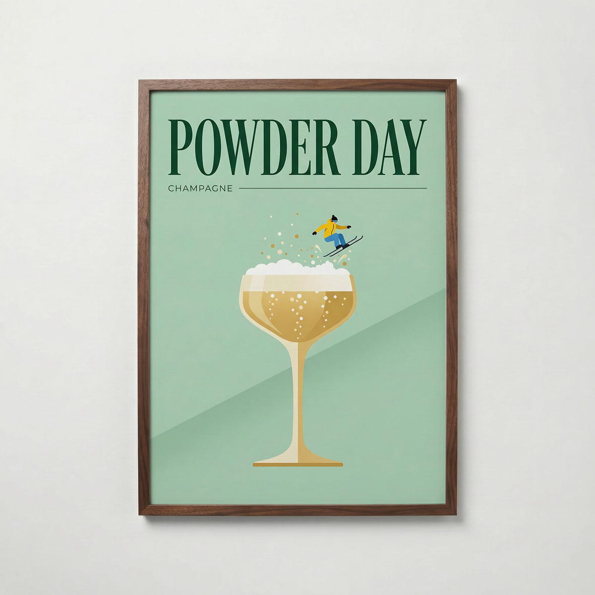 Powder Day Champagne Poster – valnötsram