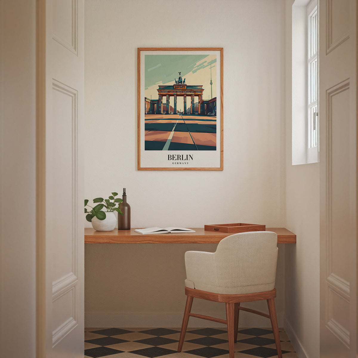 Berlin City Heritage poster visad rakt fram – Bozetto affisch i hög tryckkvalitet