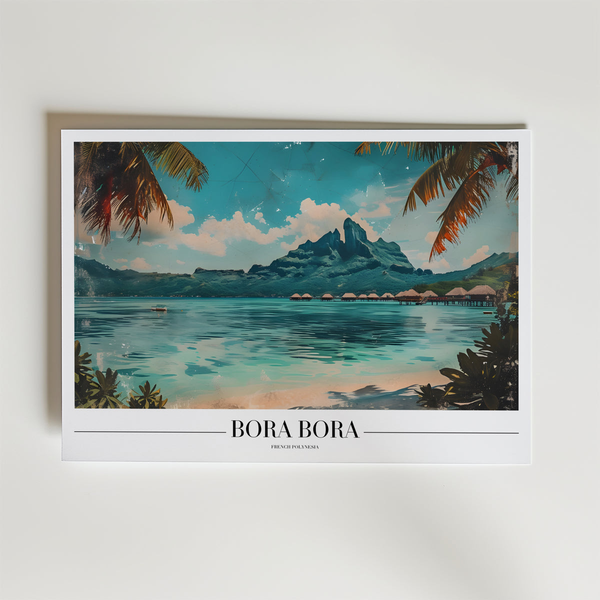 Bora Bora Paradise – stilfullt konsttryck från Bozetto, tryckt på matt finpapper