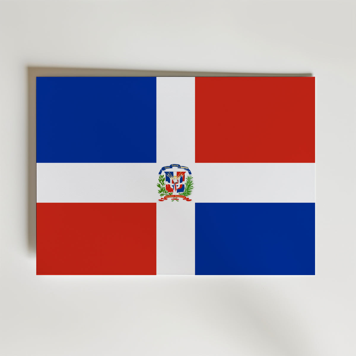 Dominican Republic National Flag Poster – modern konst och stilren konsttryck för hemmet hos Bozetto