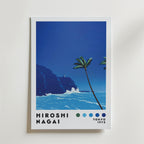 Mockup av Hiroshi Nagai Coastal Breeze affisch på vägg – köp enkelt hos Bozetto i hög kvalitet