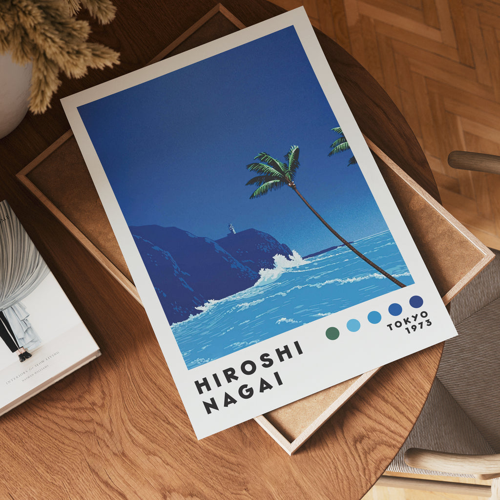 Hiroshi Nagai Coastal Breeze poster visualiserad på vägg – från Bozetto i hög kvalitet