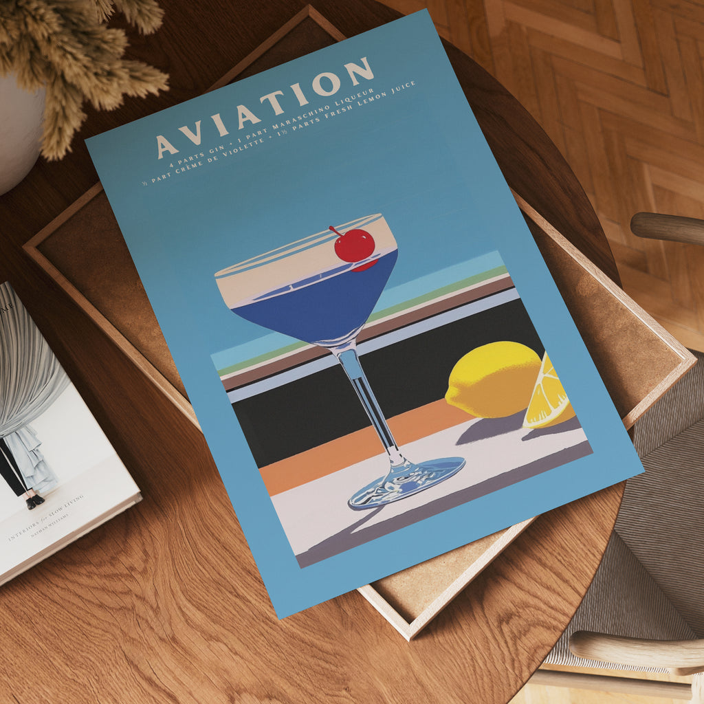 Aviation No.2 Drink poster visad rakt fram – Bozetto affisch i hög tryckkvalitet