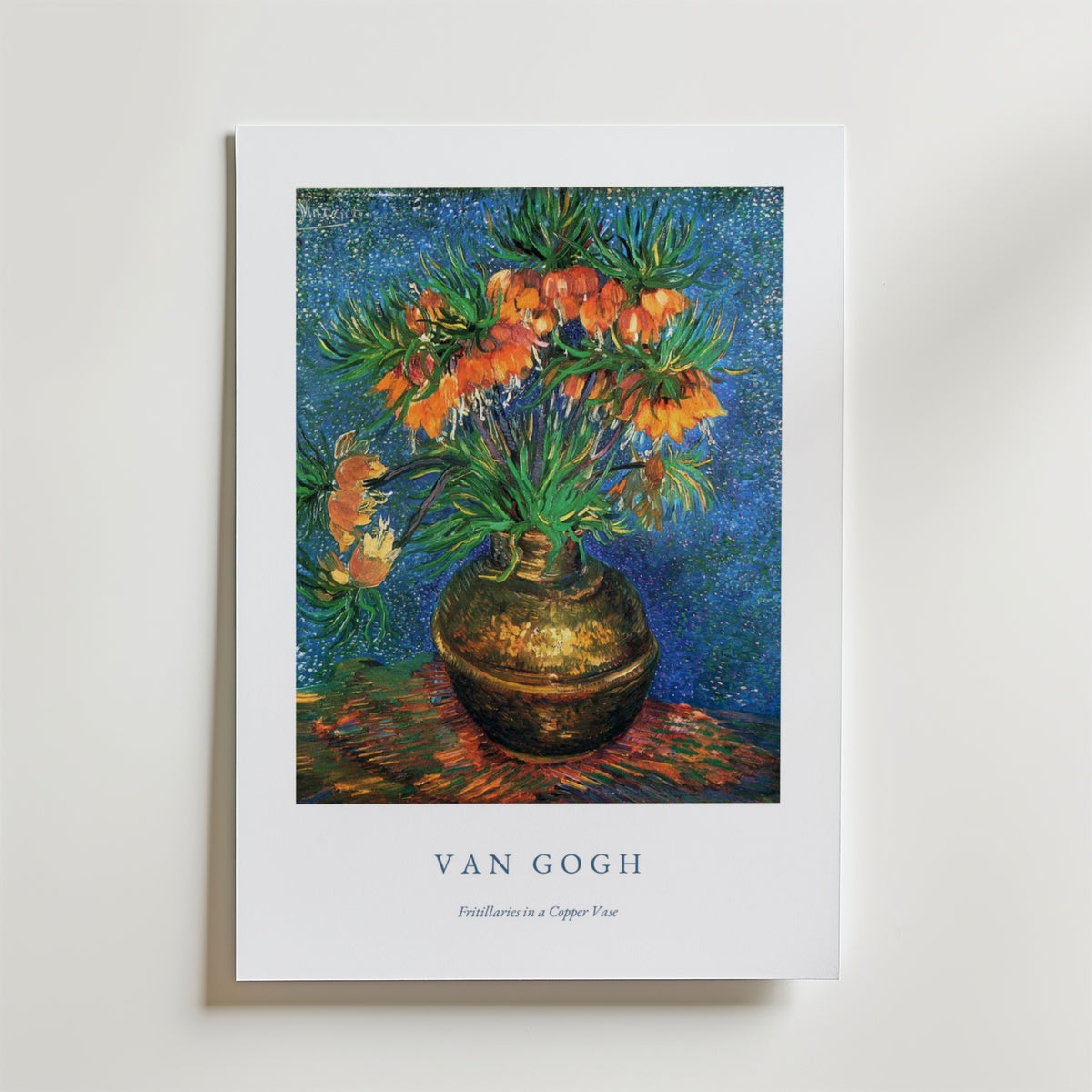 Van Gogh Fritillaries In A – stilfullt konsttryck från Bozetto, tryckt på matt finpapper
