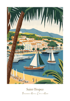 Saint Tropez – Bozetto poster i hög kvalitet, perfekt för varje rum i hemmet i hög tryckkvalitet