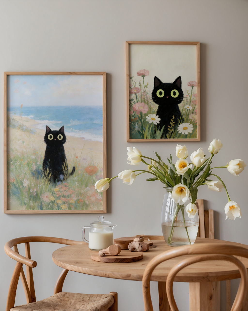 Bundle 2-pack Spring Whiskers Collection – kuraterad postercollection som lyfter hemmet hos Bozetto