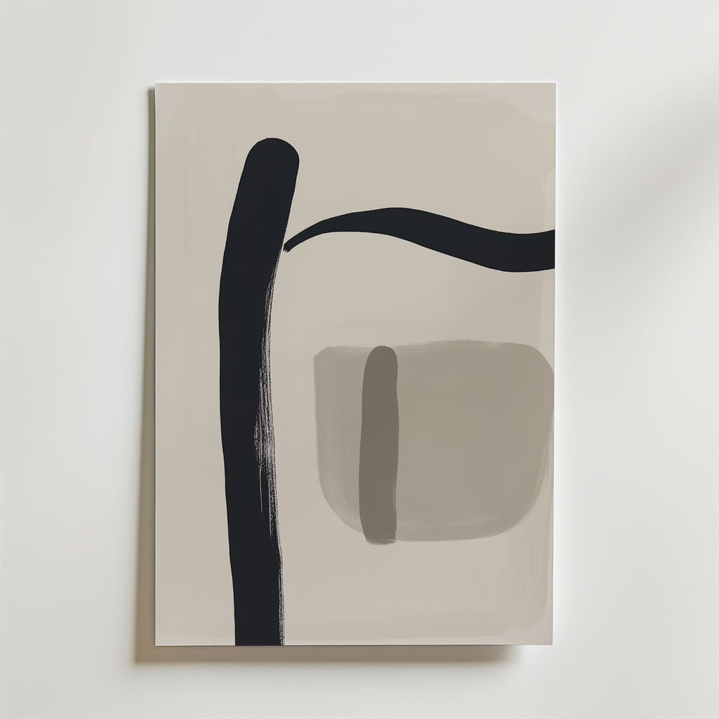 Minimal Abstract – stilfullt konsttryck från Bozetto, tryckt på matt finpapper i hög tryckkvalitet