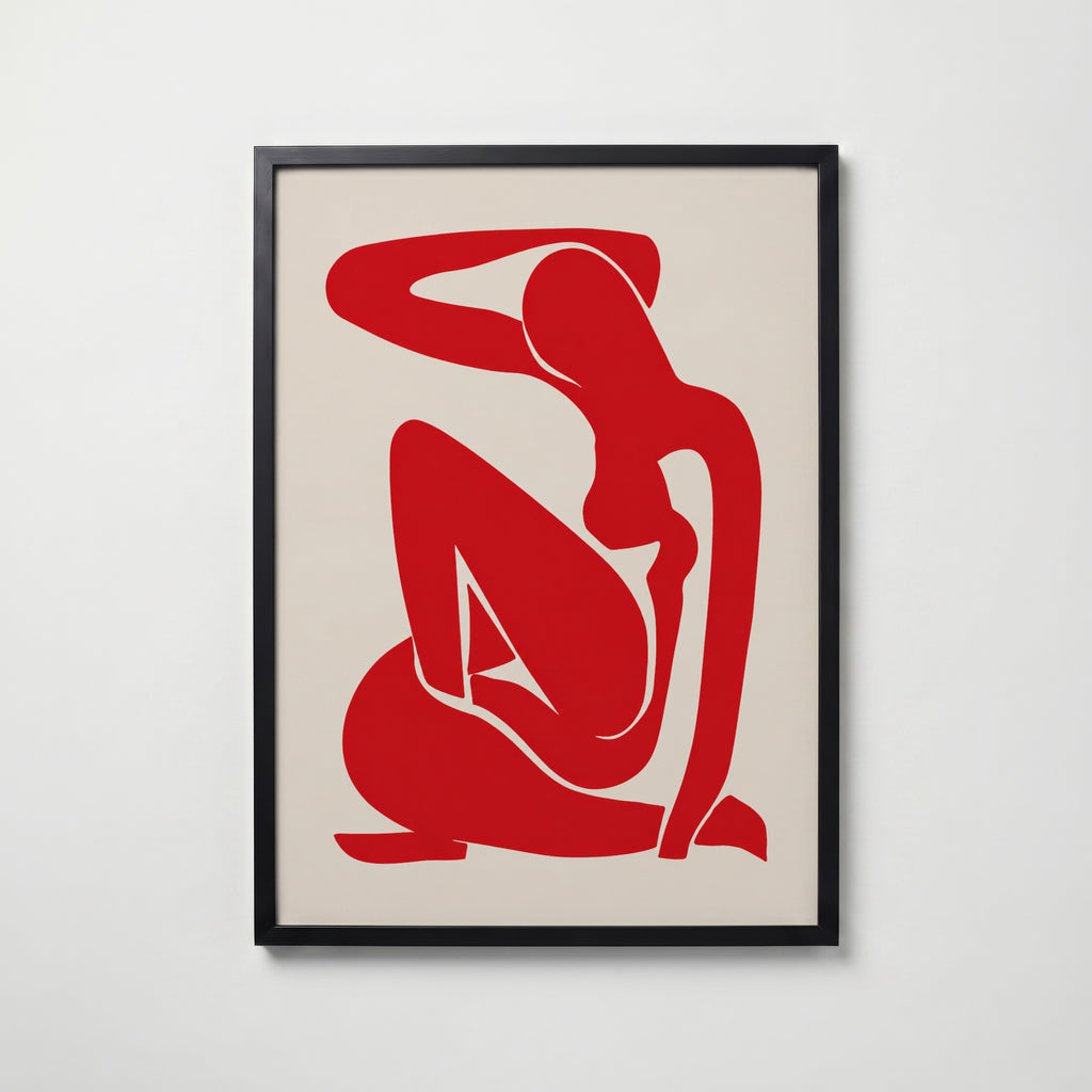 Henri Matisse Abstract i svart ram på vägg – köp enkelt hos Bozetto affisch i hög kvalitet