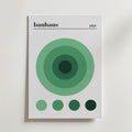 Bauhaus Green Circles – stilfullt konsttryck från Bozetto, tryckt på matt finpapper