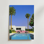 Palm Springs Hiroshi – stilfullt konsttryck från Bozetto, tryckt på matt finpapper
