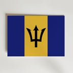 Barbados National Flag Poster – modern konst och stilren konsttryck för hemmet hos Bozetto