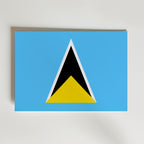 Saint Lucia National Flag Poster – modern konst och stilren konsttryck för hemmet hos Bozetto