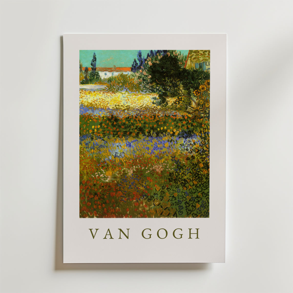 Van Gogh Garden At Arles – stilfullt konsttryck från Bozetto, tryckt på matt finpapper