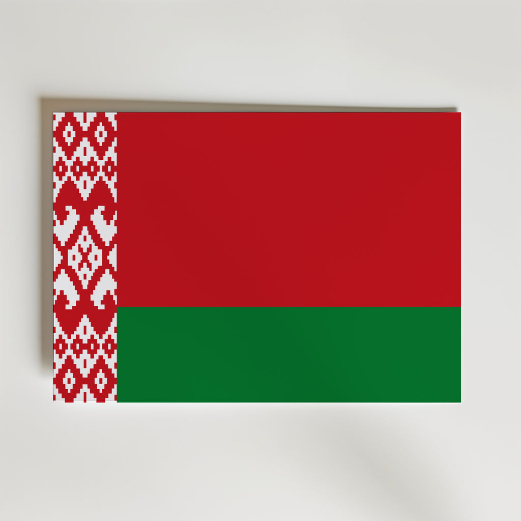 Belarus National Flag Poster – modern konst och stilren konsttryck för hemmet hos Bozetto