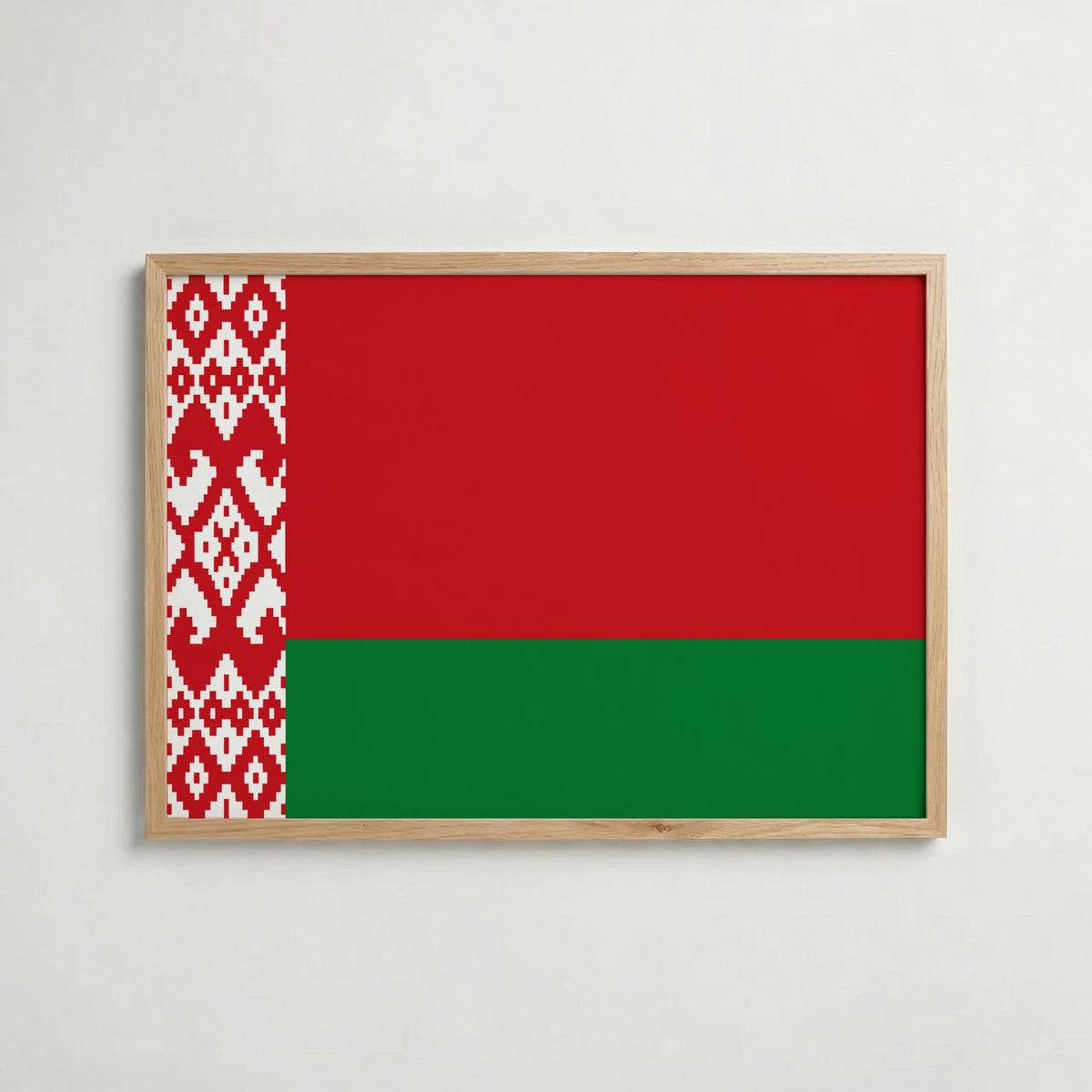 Belarus National Flag Poster i ekram – inramad konsttryck för stilren inredning hos Bozetto