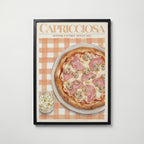 Capricciosa Pizza i svart ram på vägg – köp enkelt hos Bozetto affisch i hög kvalitet