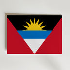 Antigua and Barbuda National Flag Poster – modern konst och stilren konsttryck för hemmet hos Bozetto