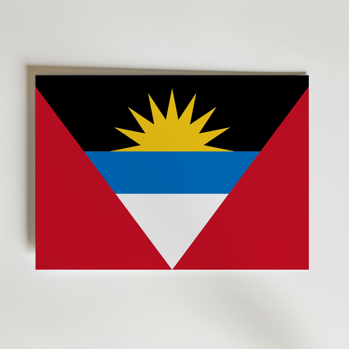 Antigua and Barbuda National Flag Poster – modern konst och stilren konsttryck för hemmet hos Bozetto