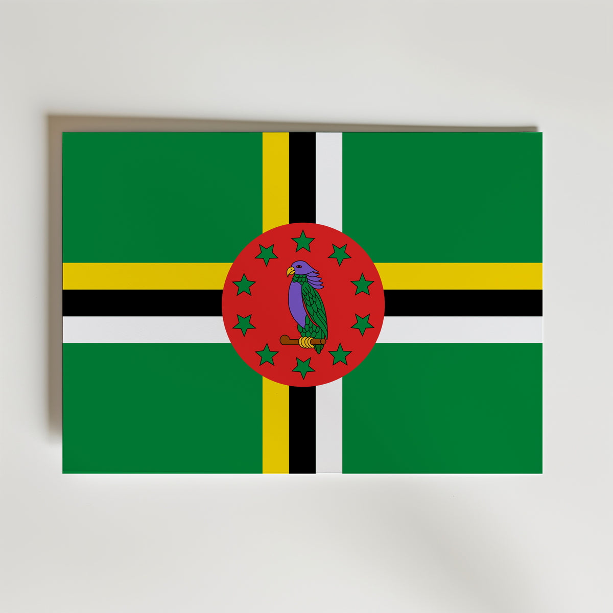 Dominica National Flag Poster – modern konst och stilren konsttryck för hemmet hos Bozetto