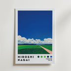 Mockup av Hiroshi Nagai Countryside affisch på vägg – köp enkelt hos Bozetto i hög kvalitet
