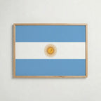 Argentina National Flag Poster i ekram – inramad konsttryck för stilren inredning hos Bozetto