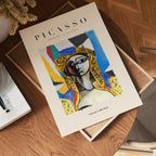 Picasso Inspired Royal Woman – affisch med stilfullt motiv från Bozetto i hög kvalitet