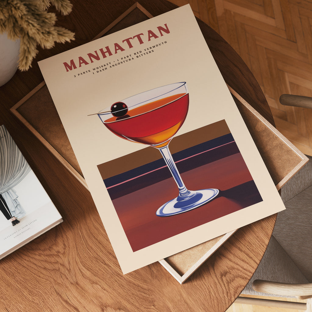 Manhattan No.2 Drink poster visad rakt fram – Bozetto affisch i hög tryckkvalitet