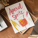 Retro Aperol poster visad rakt fram – Bozetto affisch i hög tryckkvalitet i hög tryckkvalitet
